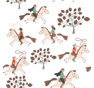 Jahanje v gozdu tapeta konj - TenStickers