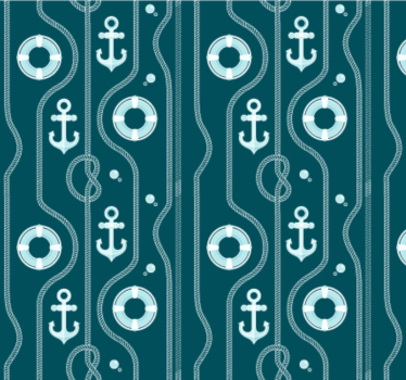 Kopalniški tapeta modra pomorska sidra - TenStickers