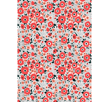 Tapeta z motivom vrtnice abstraktni rdeči maki - TenStickers