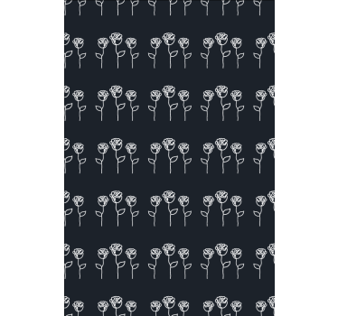 Tapeta z motivom vrtnice minimalistična ilustracija vrtnic - TenStickers