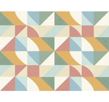 Rustikalni tapeti geometrijski vzorci v svetlih barvah - TenStickers