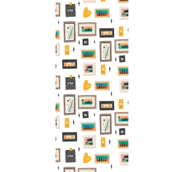 Retro pisarniški motivi industrijske ozadje - TenStickers