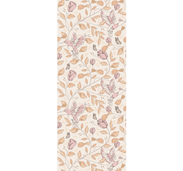 Delicate beige motif tapeta z motivom vrtnice - TenStickers