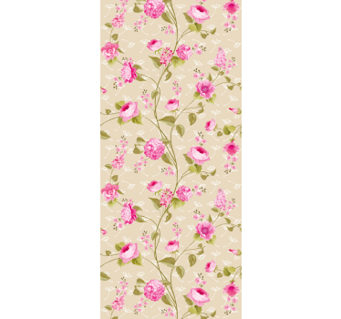 Beige roses pattern tapeta z motivom vrtnice - TenStickers