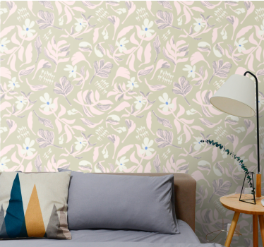 Delicate floral nature tapeta z motivom vrtnice - TenStickers