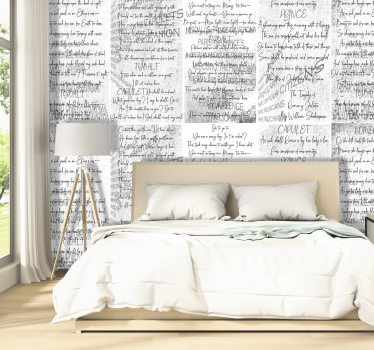 Tapeta za pismo ljubiteljev shakespearea - TenStickers