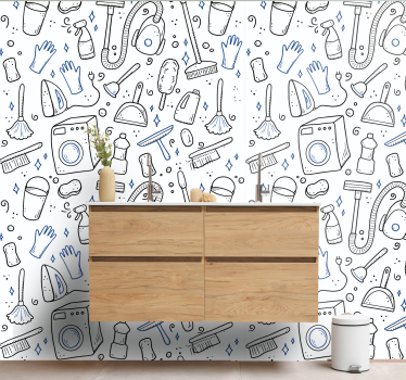 Perilo dvobarvne ikone kuhinjske tapete - TenStickers