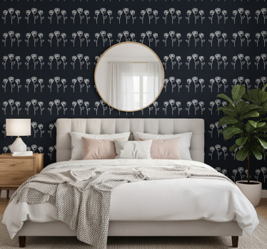 Tapeta z motivom vrtnice minimalistična ilustracija vrtnic - TenStickers