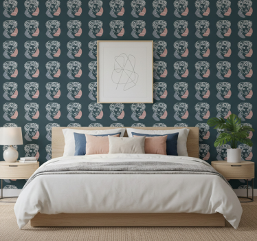 Tapeta z motivom vrtnice minimalistična sončnica z žensko - TenStickers