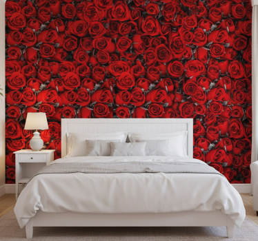 Tapeta z motivom vrtnice rdeče vrtnice romantične - TenStickers